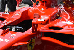Mirror at the Ferrari SF70H of Sebastian Vettel