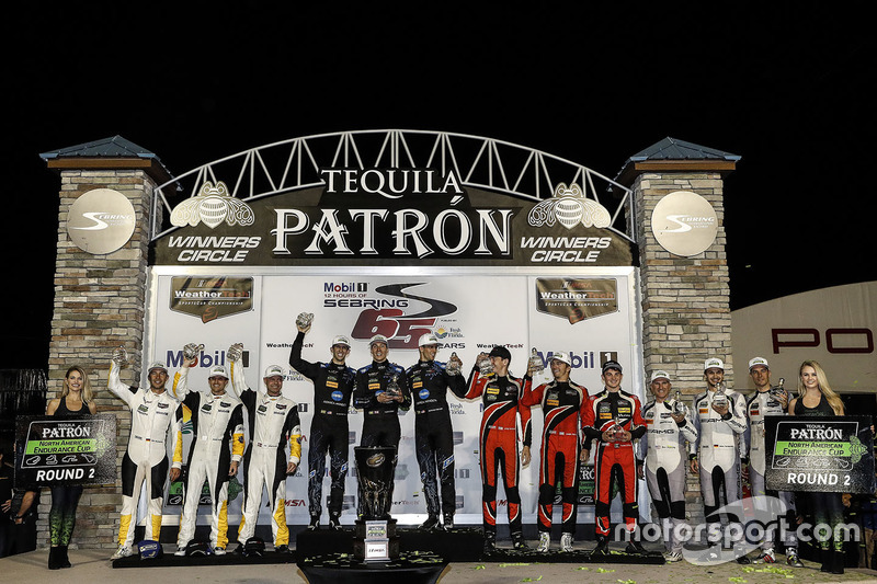 Podio vincitori di classe: Ricky Taylor, Jordan Taylor, Alex Lynn, Wayne Taylor Racing, Antonio Garcia, Mike Rockenfeller, Corvette Racing, James French, Kyle Mason, Patricio O'Ward, Performance Tech Motorsports, Jeroen Bleekemolen, Ben Keating, Mario Farn