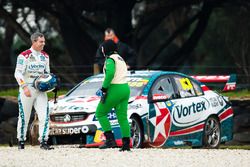 Craig Lowndes, Triple Eight Race Engineering Holden after crashing