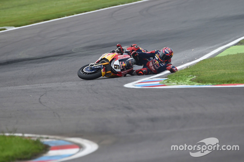 La caduta di Stefan Bradl, Honda World Superbike Team