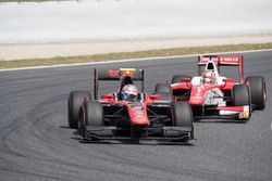 Alexander Albon, ART Grand Prix leading Charles Leclerc, PREMA Powerteam