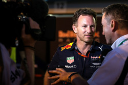 Christian Horner, Red Bull Racing Team Principal talks to the media