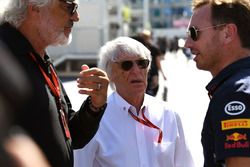 Flavio Briatore, Bernie Ecclestone, Christian Horner, Red-Bull-Racing-Teamchef