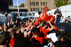 Lucas di Grassi, ABT Schaeffler Audi Sport, celebrates on the podium