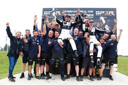 Le vainqueur Johan Kristoffersson, PSRX Volkswagen Sweden, le deuxième Petter Solberg, PSRX Volkswagen Sweden, VW Polo GTi