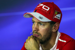 Sebastian Vettel, Ferrari in the Press Conference