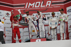 Podio PRO gara 2, Cassara-Gentili (Ombra Srl,Lamborghini Huracan-S.GT3 #7), Motoaki Ishikawa (AF Cor