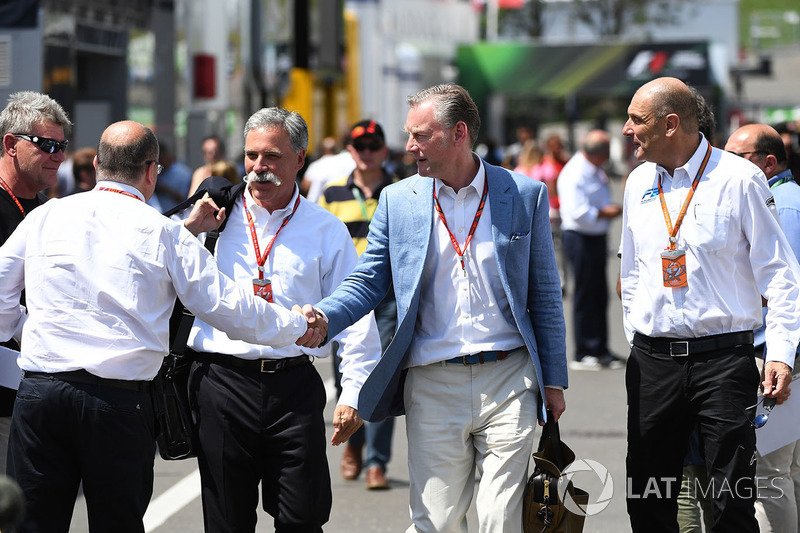 Chase Carey, Chief Executive Officer and Executive Chairman of the Formula One Group, Bruno Michel, 