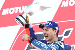 Podio: il vincitore della gara Jorge Lorenzo, Yamaha Factory Racing