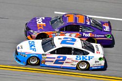 Brad Keselowski, Team Penske Ford, Denny Hamlin, Joe Gibbs Racing Toyota