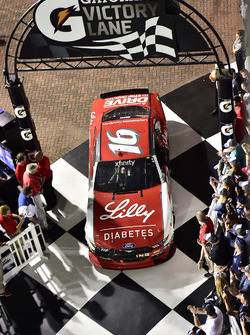 Ryan Reed, Roush Fenway Racing Ford celebrates his win in Victory Lane