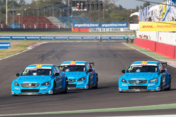 Nicky Catsburg, Thed Björk, Nestor Girolami, Polestar Cyan Racing, Volvo S60 Polestar pendant le MAC3