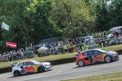 Timmy Hansen, Team Peugeot Hansen, et Toomas Heikkinen, EKS RX Audi S1