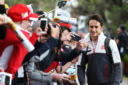 Esteban Gutierrez, Haas F1 Team with fans
