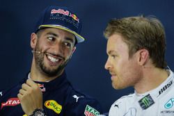 Press conference: Daniel Ricciardo, Red Bull Racing, Nico Rosberg, Mercedes AMG F1 Team