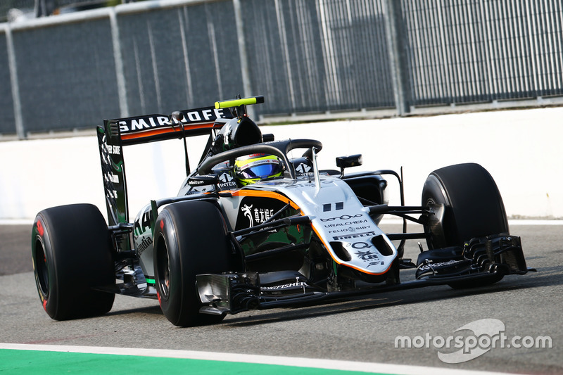 Sergio Perez, Sahara Force India F1 VJM09 con il dispositivo Halo