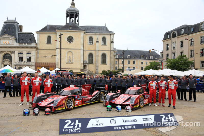 #12 Rebellion Racing Rebellion R-One AER: Nicolas Prost, Nick Heidfeld, Nelson Piquet Jr., #13 Rebellion Racing Rebellion R-One AER: Matheo Tuscher, Alexandre Imperatori, Dominik Kraihamer