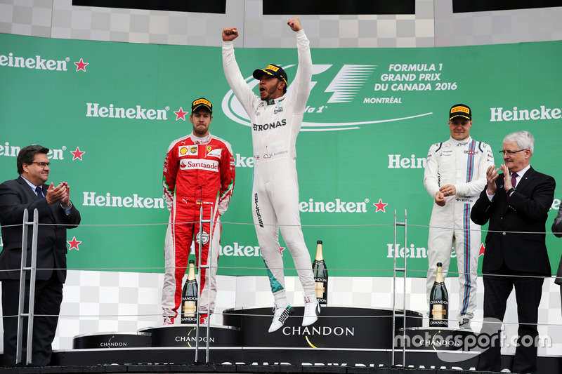 1. Lewis Hamilton, 2. Sebastian Vettel, 3. Valtteri Bottas