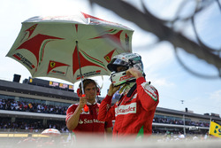 Sebastian Vettel, Ferrari on the grid