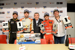 Press Conference: Race winner and Champion Tom Dillmann, AVF; second place Roy Nissany, Lotus; third place Pietro Fittipaldi, Fortec Motorsports with Adrian Valles