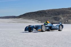 Lucas di Grassi drives on the Arctic ice cap