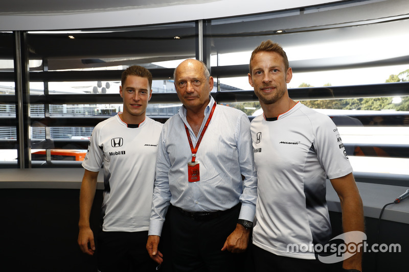 Ron Dennis, Executive Chairman, McLaren Automotive, with Stoffel Vandoorne, Test and Reserve Driver 