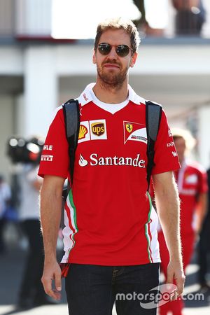 Sebastian Vettel, Ferrari with the media