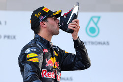 Podium: Race winner Daniel Ricciardo, Red Bull Racing