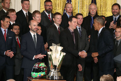 Kyle Busch, Joe Gibbs Racing Toyota meets with President Barack Obama at the White House