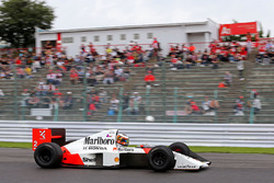 Stoffel Vandoorne, third driver, McLaren F1 Team drives the 1989 McLaren MP4/5 of Alain Prost