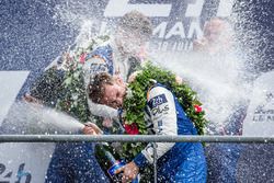 LMP2 podium: champagne celebrations