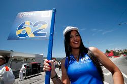 Grid girl of Thed Björk, Polestar Cyan Racing, Volvo S60 Polestar TC1