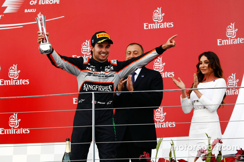 Sergio Pérez, Sahara Force India F1 celebra