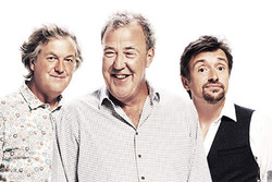 James May, Jeremy Clarkson en Richard Hammond presenteren The Grand Tour