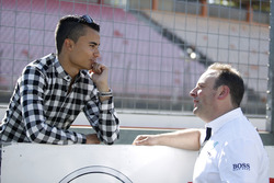 Pascal Wehrlein, Manor en Ullrich Fritz, teambaas Mercedes-AMG HWA