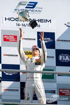 Podium : le vainqueur Lance Stroll, Prema Powerteam Dallara F312 - Mercedes-Benz