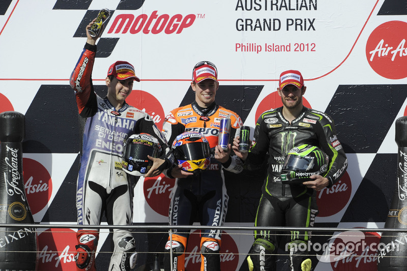 Pódio: Jorge Lorenzo; Casey Stoner; Cal Crutchlow