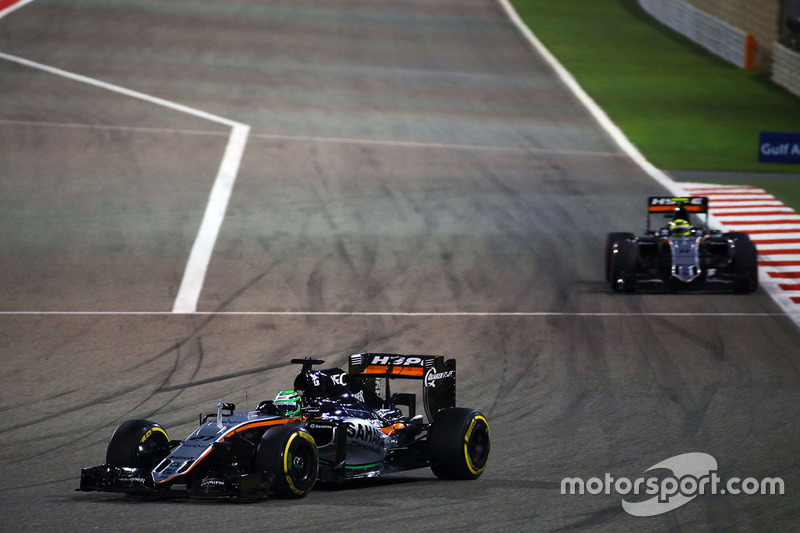 Nico Hulkenberg, Sahara Force India F1 VJM09 and Sergio Perez, Sahara Force India F1 VJM09