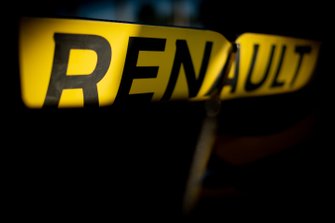 Le logo Renault sur la Renault F1 Team R.S.19