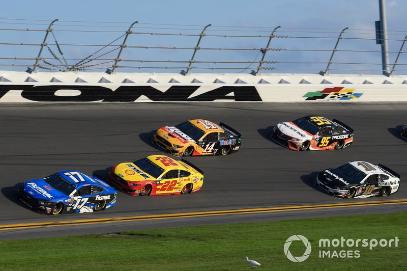 Ricky Stenhouse Jr., Roush Fenway Racing, Ford Mustang Fastenal, Erik Jones, Joe Gibbs Racing, Toyota Camry Sport Clips, Clint Bowyer, Stewart-Haas Racing, Ford Mustang Rush Truck Centers/Mobil 1, Aric Almirola, Stewart-Haas Racing, Ford Mustang Smithfield, Matt DiBenedetto, Leavine Family Racing, Toyota Camry Procore