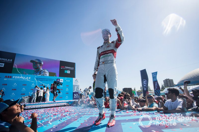 Daniel Abt, Audi Sport ABT Schaeffler celebrates on the podium
