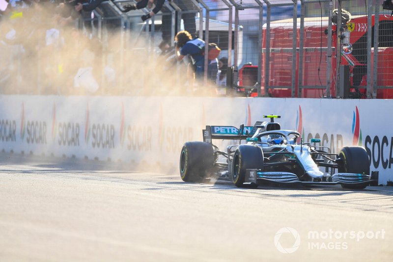 Valtteri Bottas, Mercedes AMG W10, 1st position, takes victory