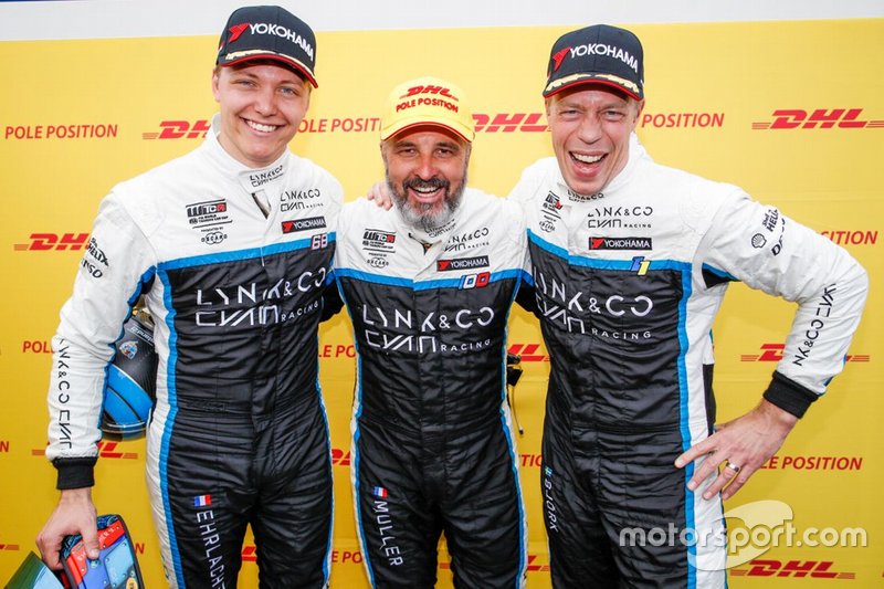 Yann Ehrlacher, Yvan Muller, Thed Björk, Cyan Racing Lynk & Co 03 TCR