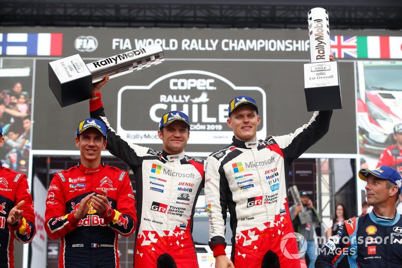 Podium: Winner Ott Tänak, Martin Järveoja, Toyota Gazoo Racing WRT Toyota Yaris WRC