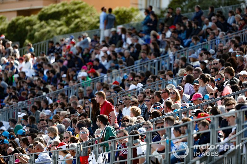 Fans in the grandstands