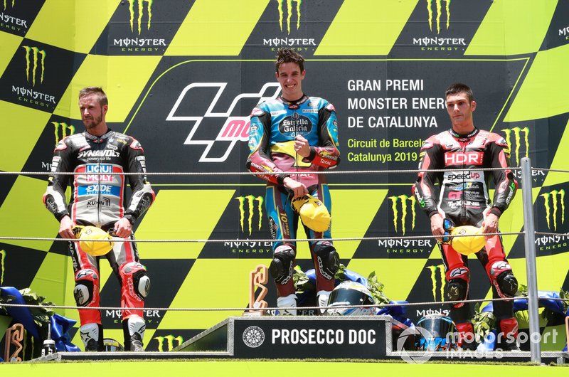 Podium: 1. Alex Marquez, 2. Tom Lüthi, 3. Jorge Navarro