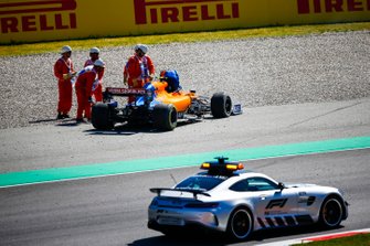 Crash Lando Norris, McLaren MCL34