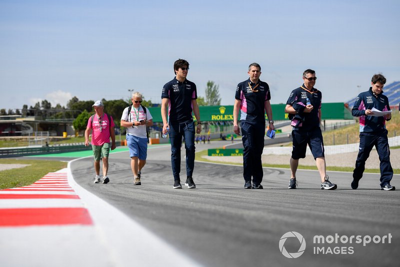 Lance Stroll, Racing Point fait un trackwalk
