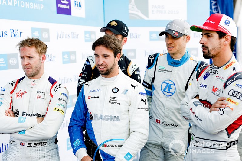 Sam Bird, Envision Virgin Racing, Antonio Felix da Costa, BMW I Andretti Motorsports, Edoardo Mortara Venturi Formula E, Lucas Di Grassi, Audi Sport ABT Schaeffler