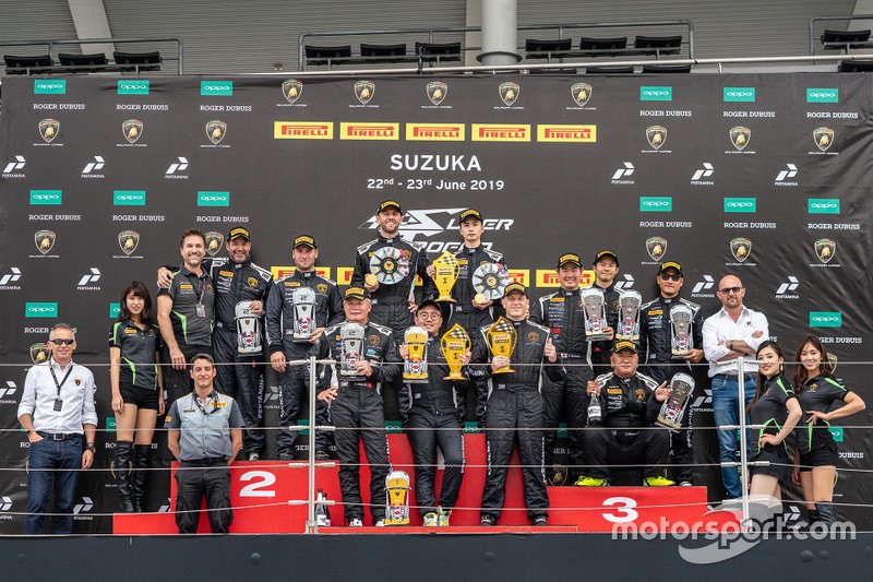 Podium celebrations
